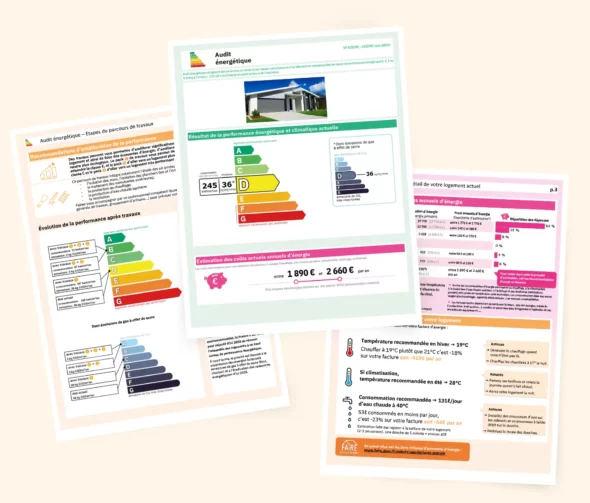 Rapports d'audit énergétique d'une maison